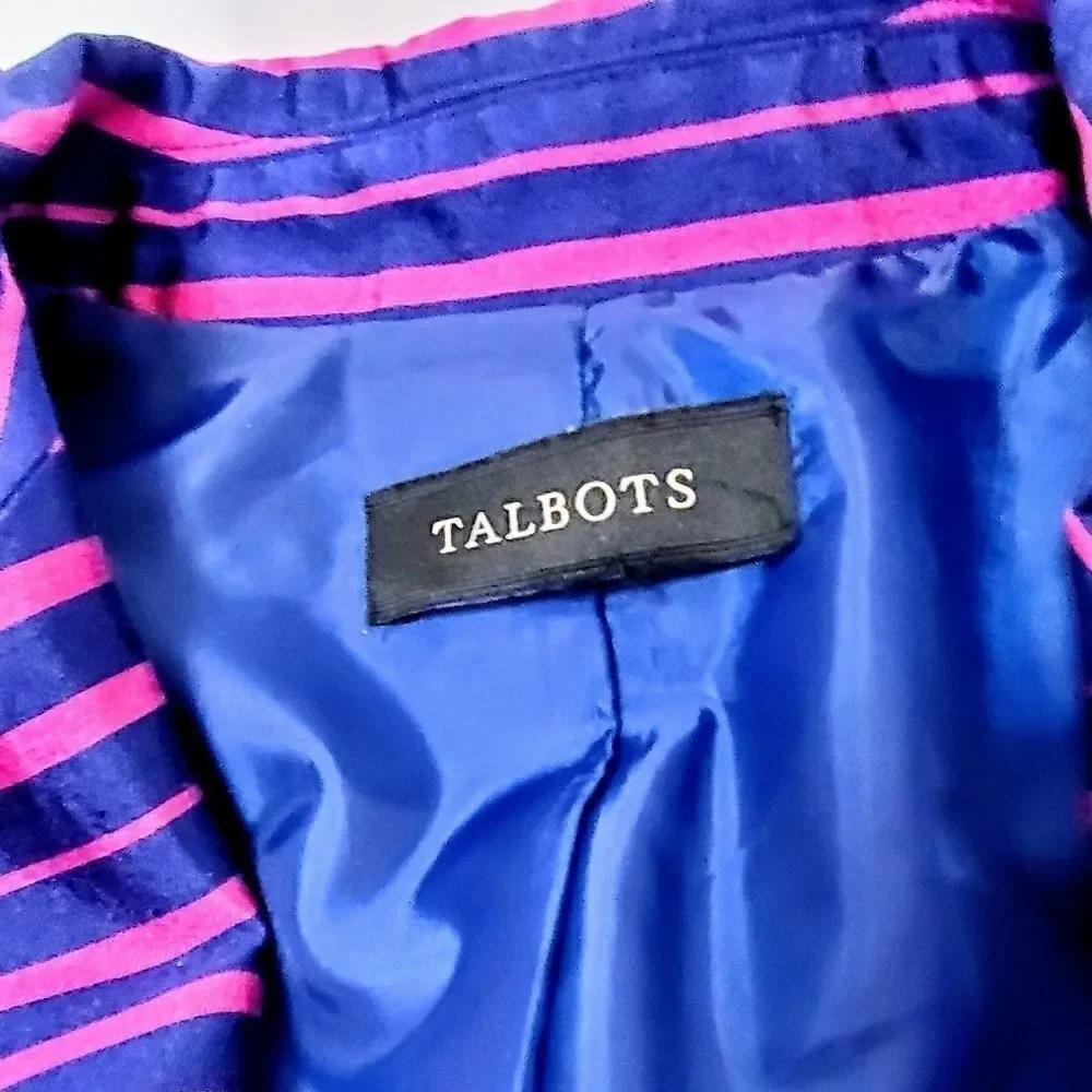 Talbots Silk Grace Doupioni Blazer Jacket